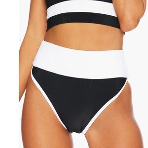 Beach Riot Emmy Colorblock High Waist Bikini Bottom